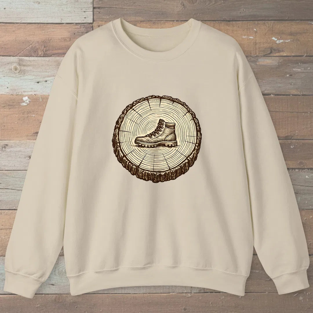 Stump Boot Sweatshirt Sand Outdoor Nature Tee