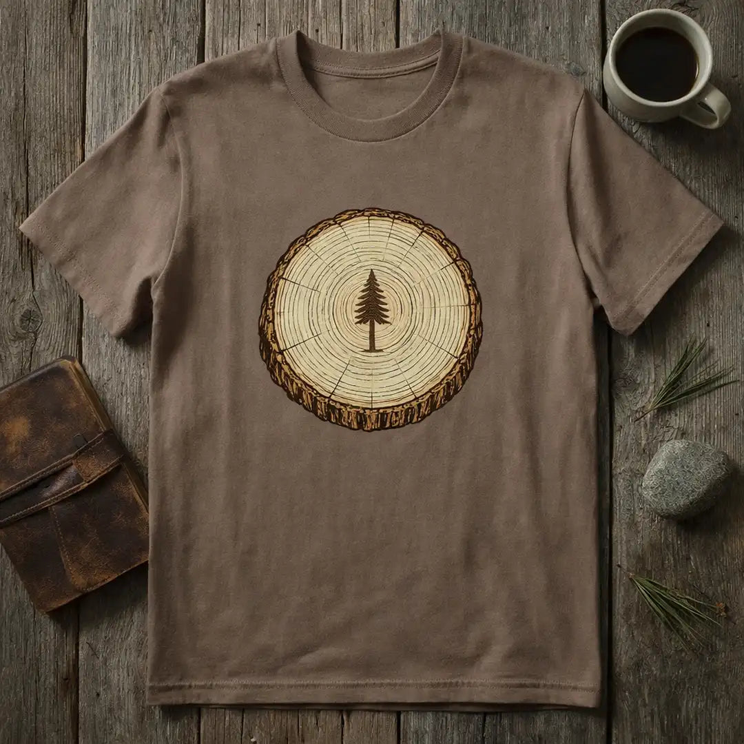 Stump Tree T-Shirt Outdoor Nature Tee