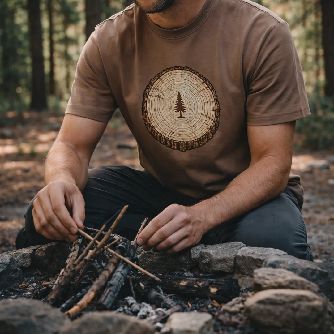 Stump Tree T-Shirt Outdoor Nature Tee