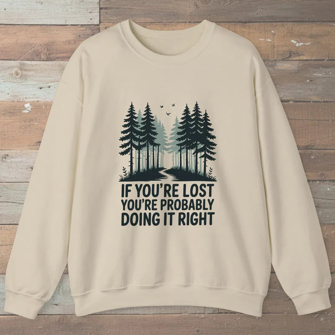 If You Are Lost Sweatshirt Sand Outdoor Nature Tee