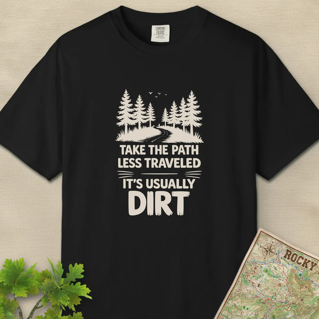 Dirt Path T-Shirt Black Outdoor Nature Tee