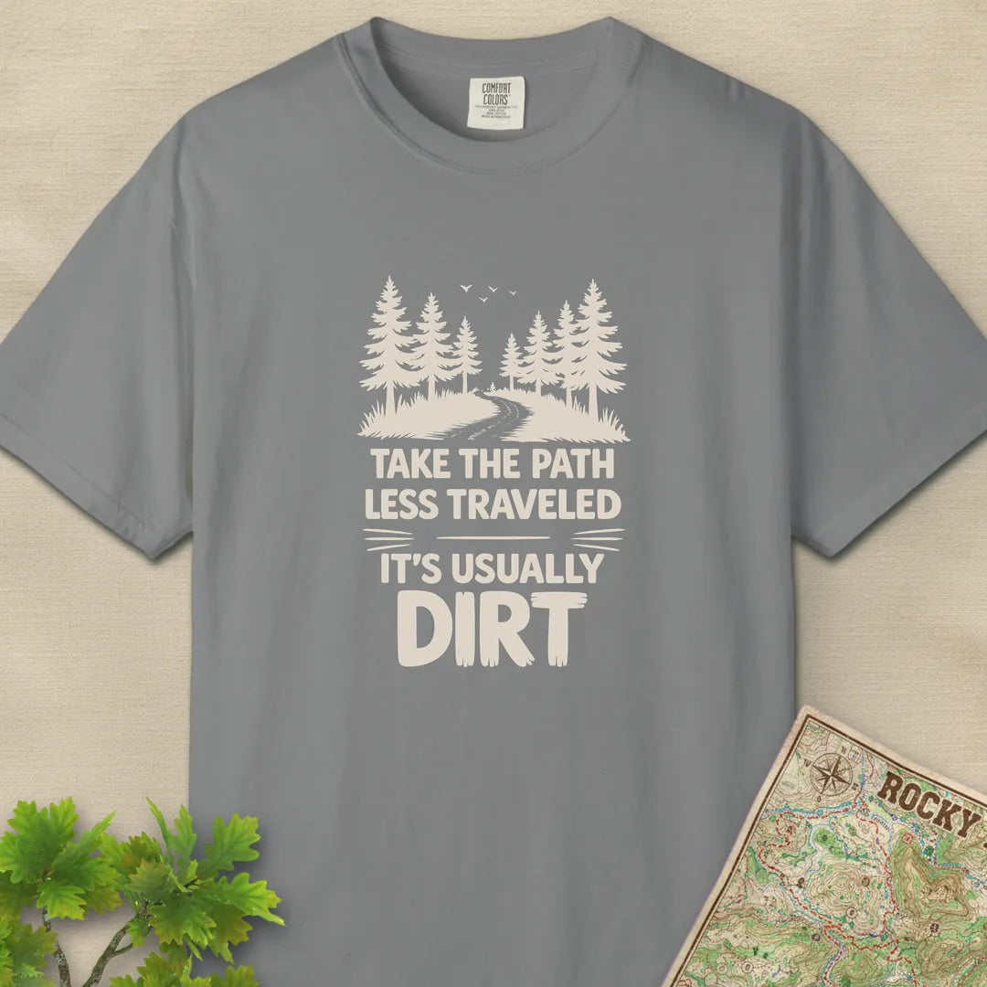 Dirt Path T-Shirt Grey Outdoor Nature Tee