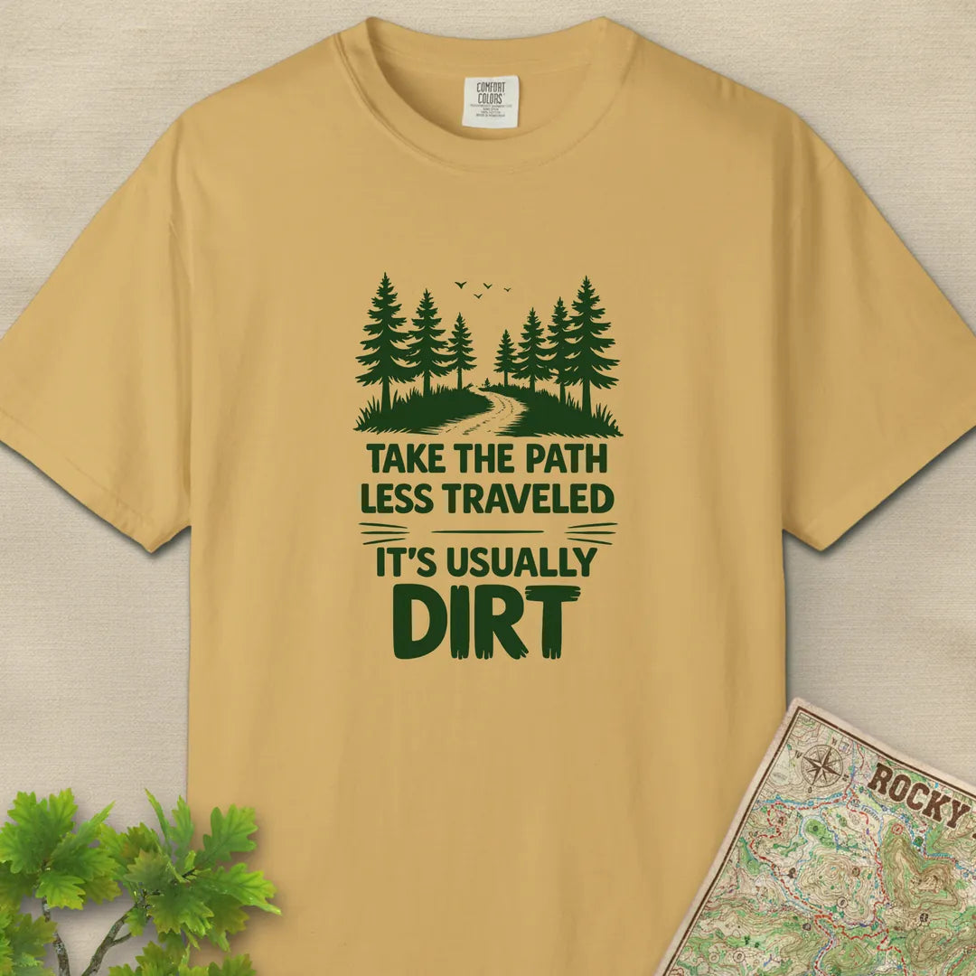 Dirt Path T-Shirt Mustard Outdoor Nature Tee