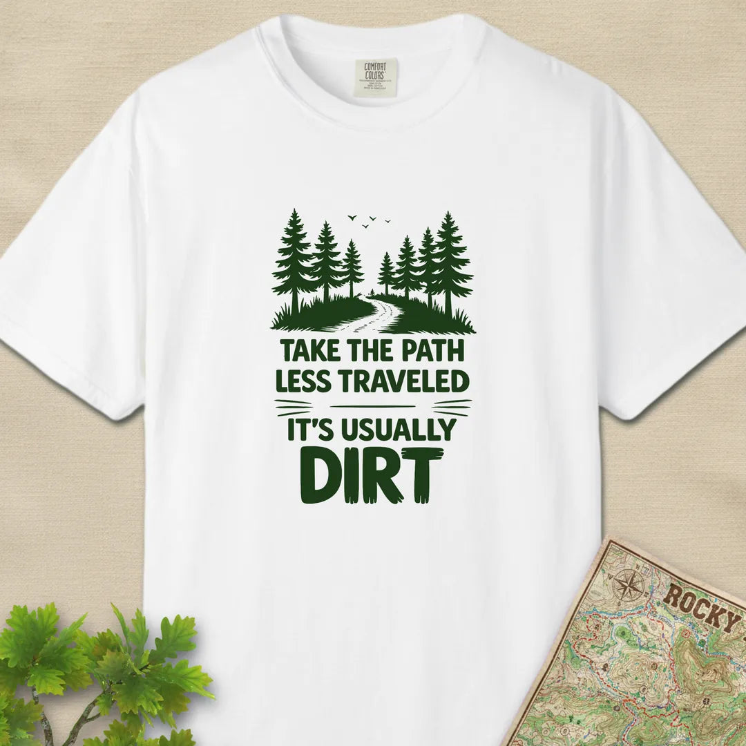 Dirt Path T-Shirt White Outdoor Nature Tee