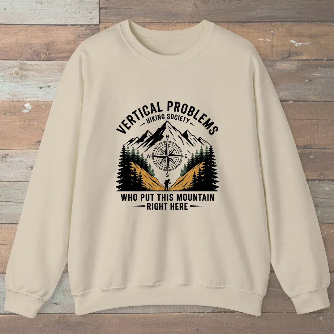Vertical Problems Hiking Society Sweatshirt Sand Outdoor Nature Tee