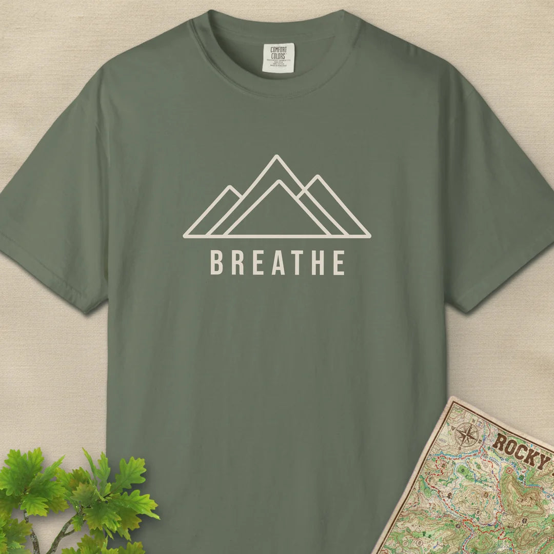 Breathe Mountain T-Shirt Moss Outdoor Nature Tee