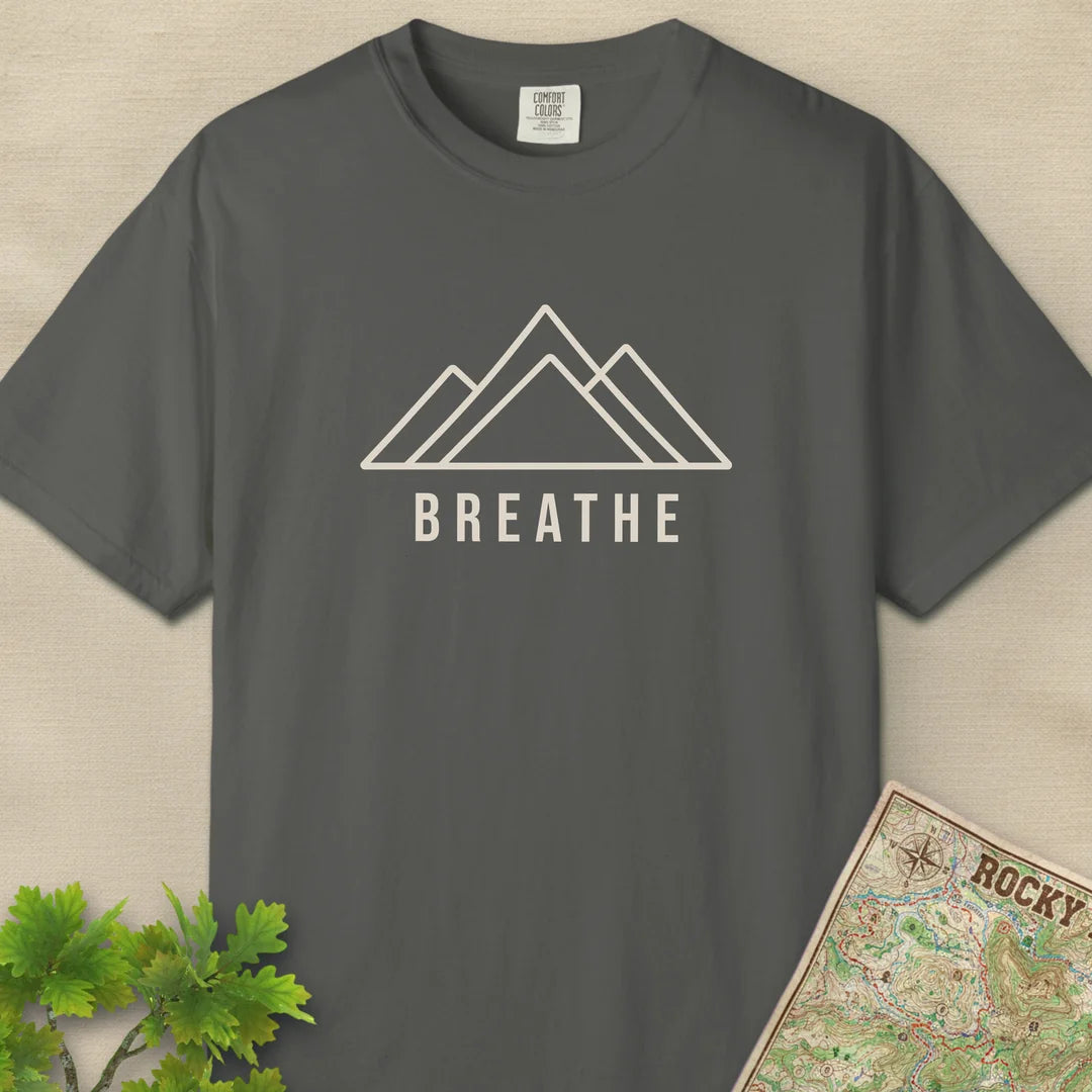 Breathe Mountain T-Shirt Pepper Outdoor Nature Tee