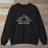 Breathe Mountain Sweatshirt Black Outdoor Nature Tee