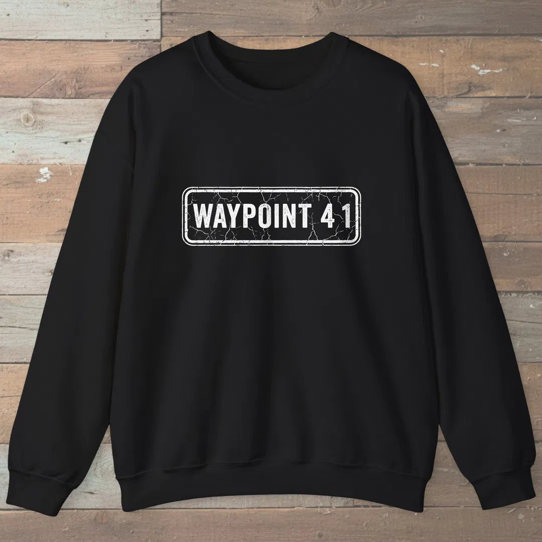 Waypoint 41 Sweatshirt Black Outdoor Nature Tee