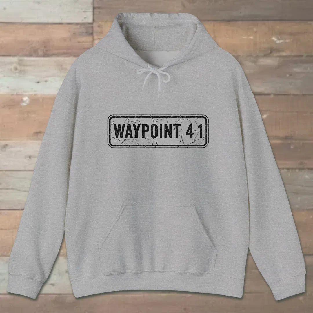 Waypoint 41 Hoodie Sport Grey Outdoor Nature Tee