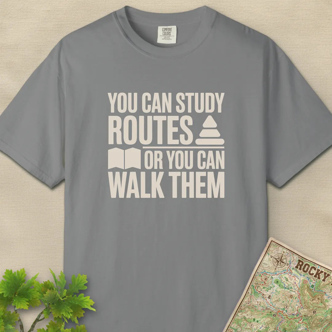 Walk Over Study T-Shirt Grey Outdoor Nature Tee