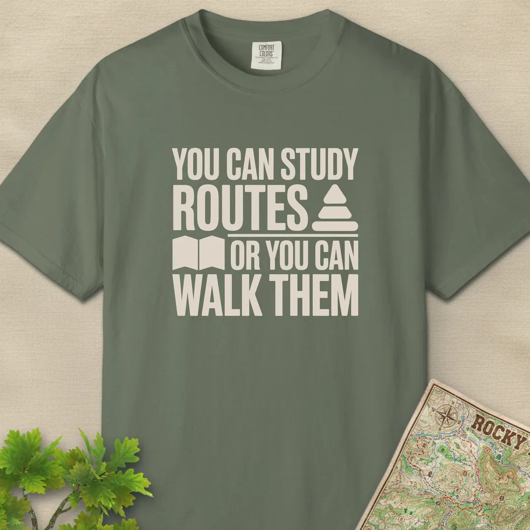 Walk Over Study T-Shirt Moss Outdoor Nature Tee