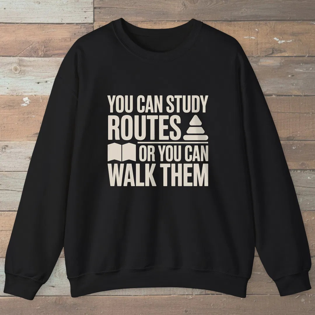Walk Over Study Sweatshirt Black Outdoor Nature Tee