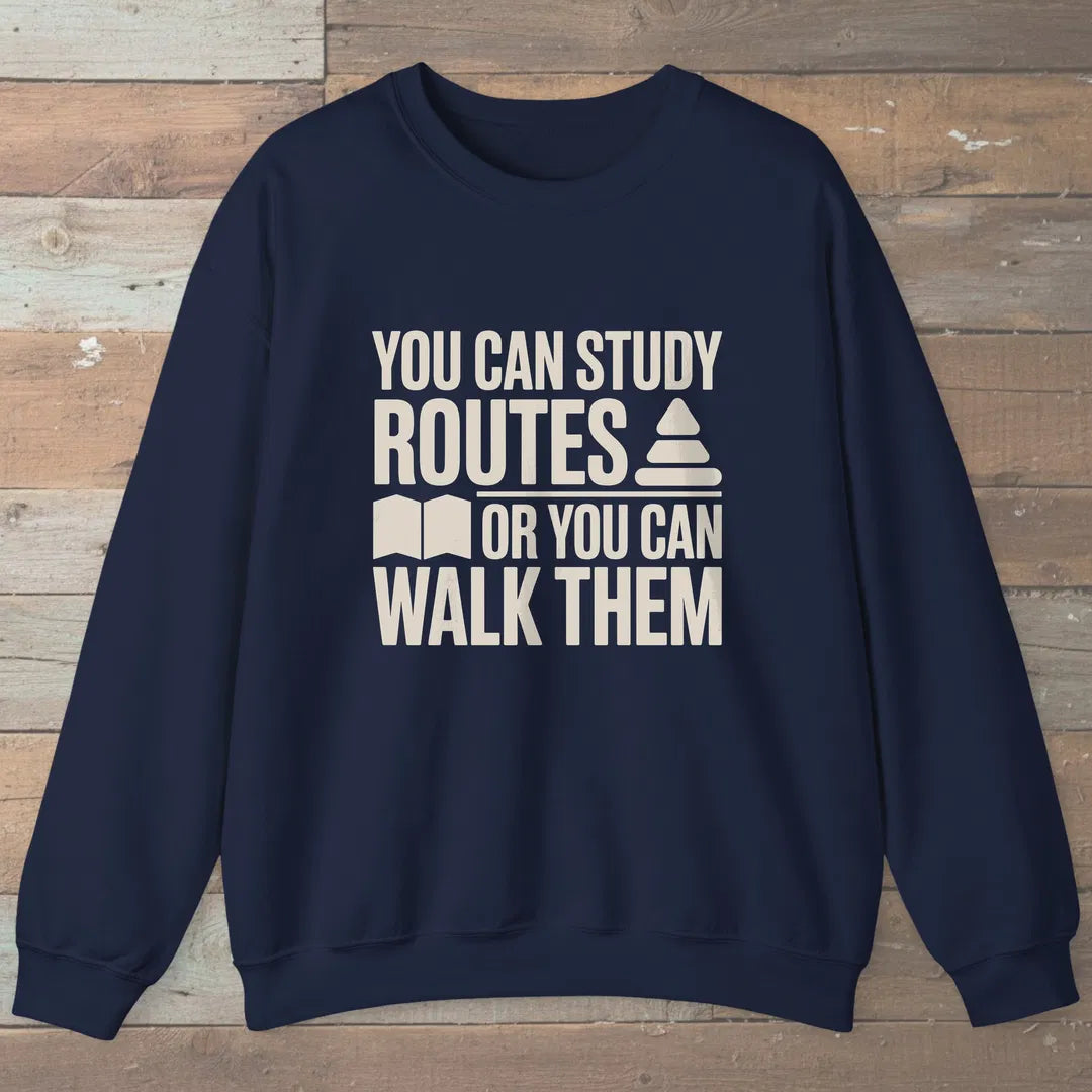 Walk Over Study Sweatshirt Navy Outdoor Nature Tee
