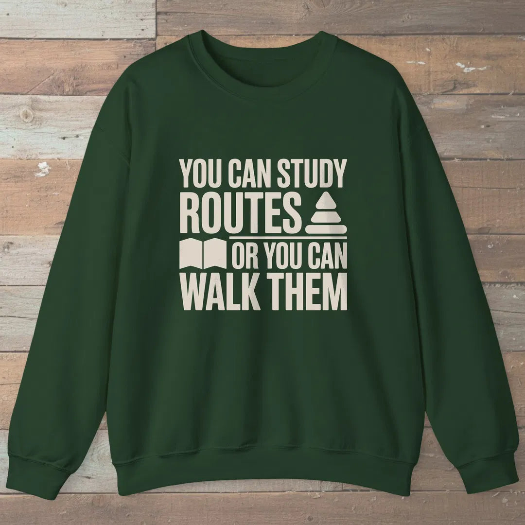 Walk Over Study Sweatshirt Forest Green Outdoor Nature Tee