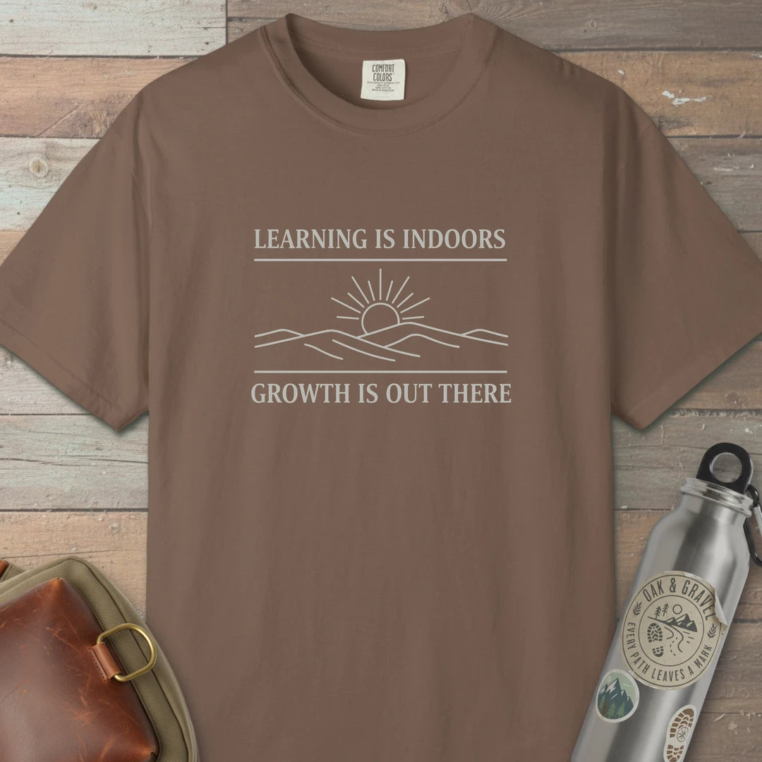 Growth Over Learning T-Shirt Espresso Outdoor Nature Tee