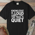 Trail Over Knowledge T-Shirt Black Outdoor Nature Tee