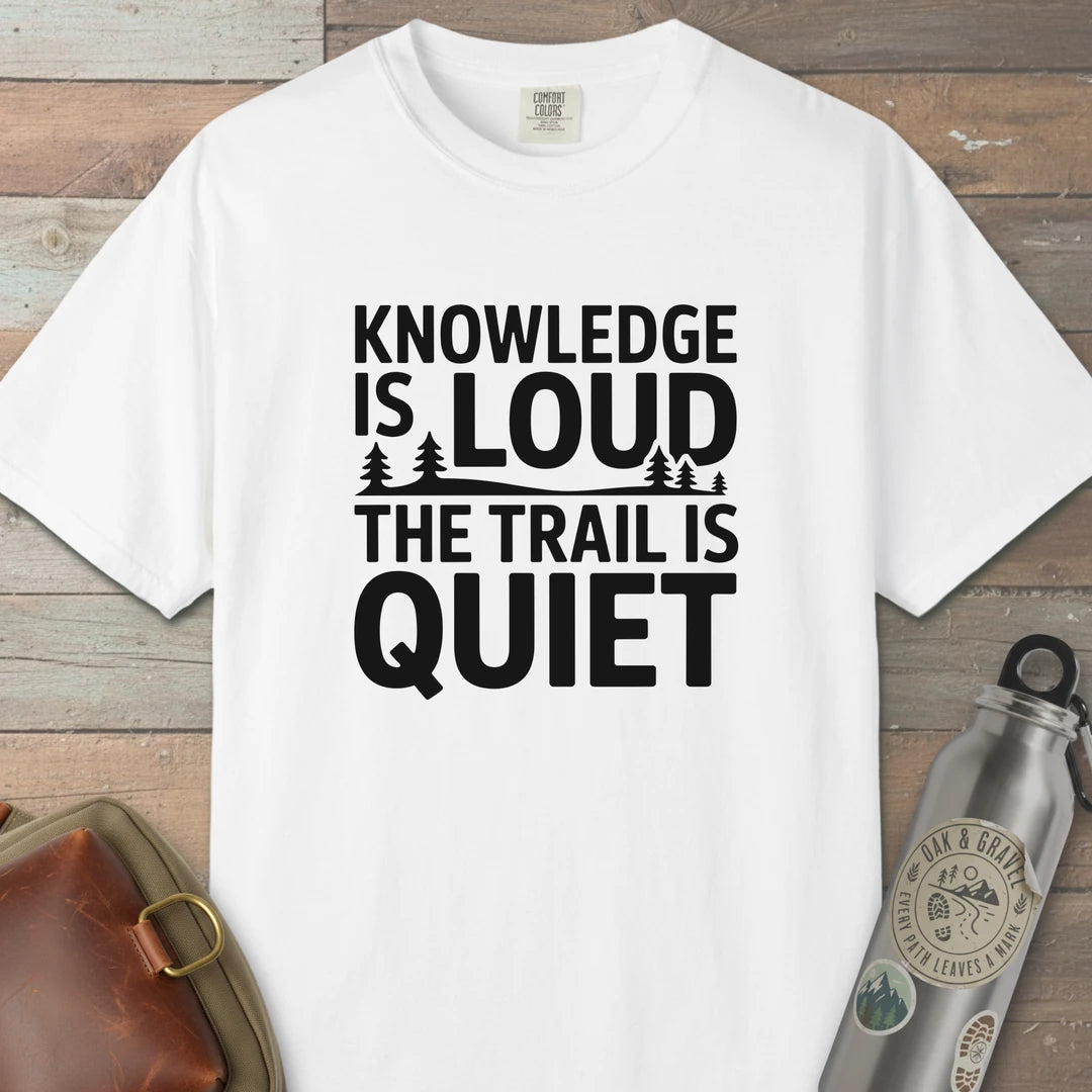 Trail Over Knowledge T-Shirt White Outdoor Nature Tee
