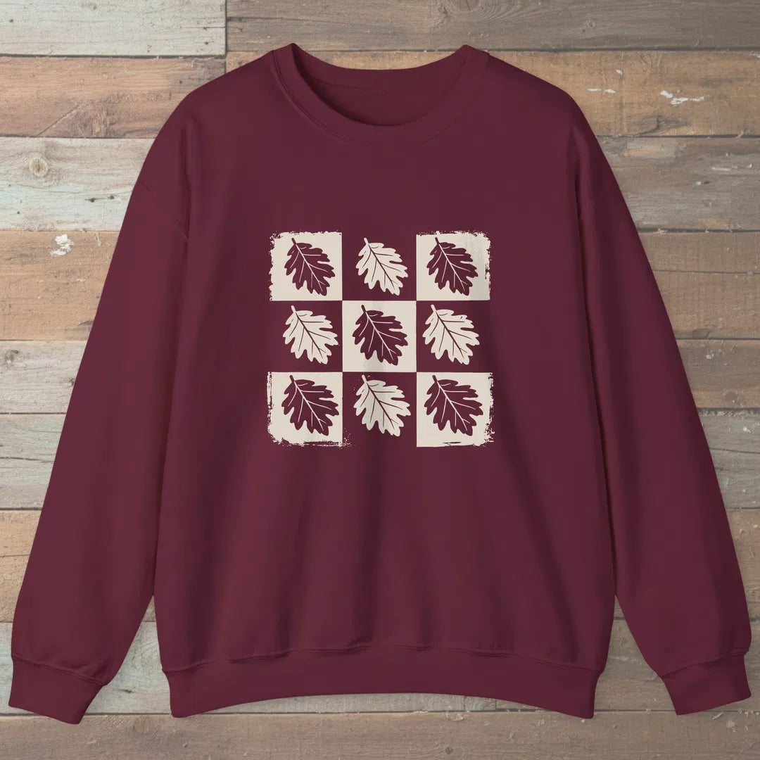 The Oak Remembers Sweatshirt Maroon Outdoor Nature Tee