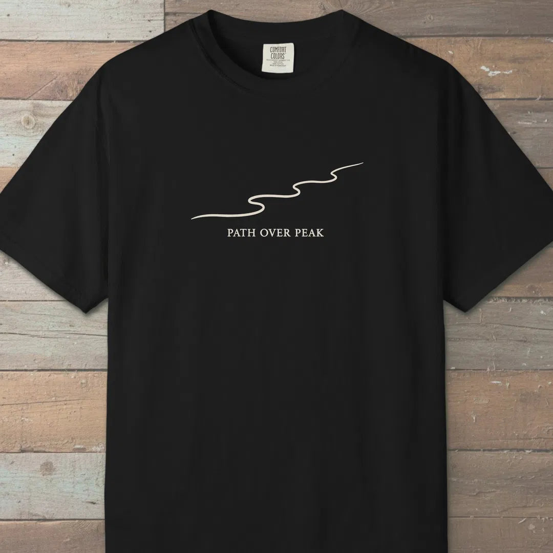 Path Line T-Shirt Black Outdoor Nature Tee