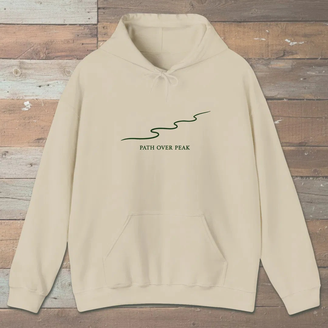 Path Line Hoodie Sand Outdoor Nature Tee