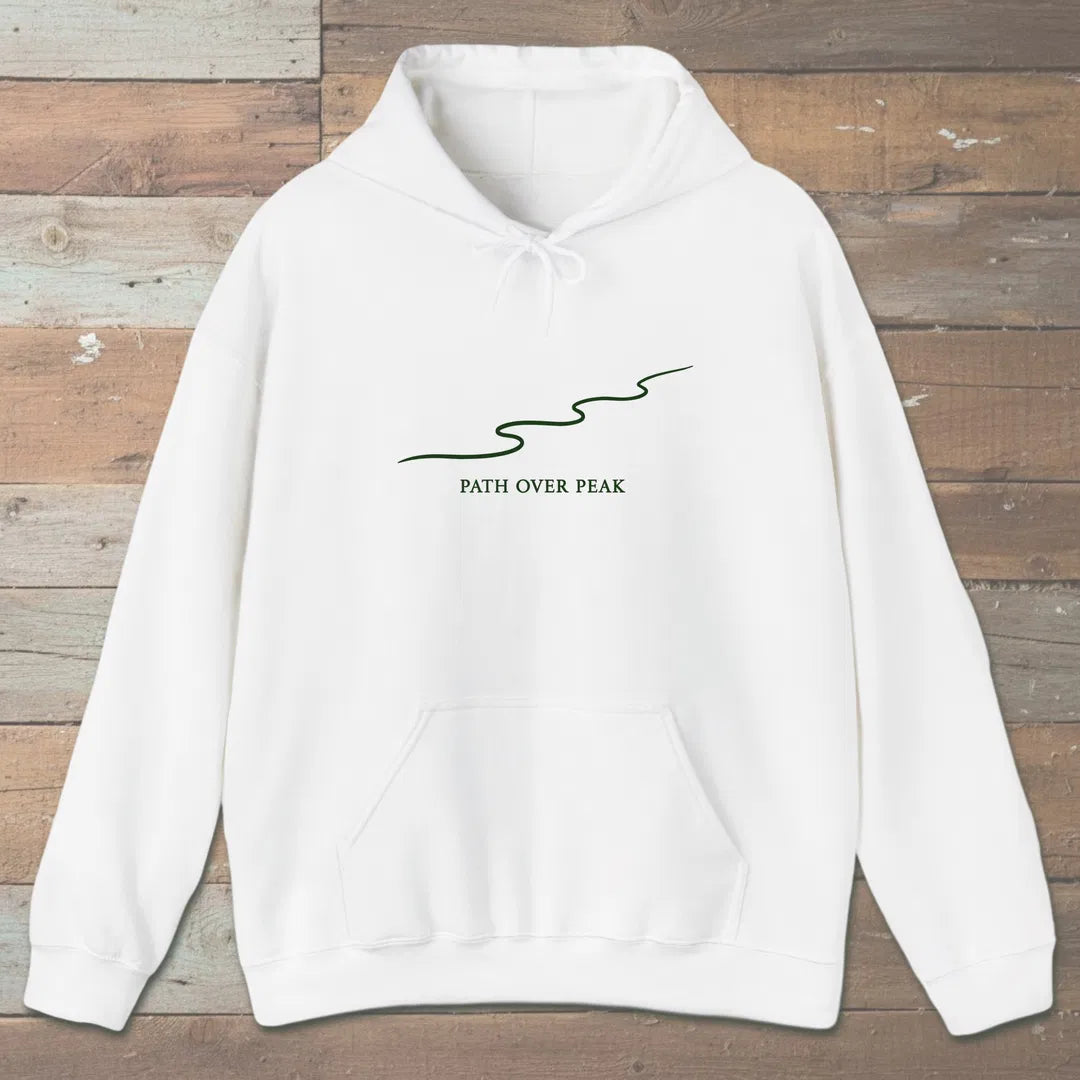 Path Line Hoodie White Outdoor Nature Tee
