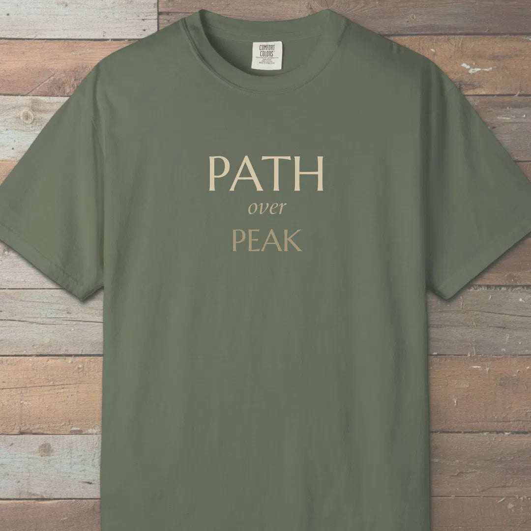 Path Over Peak T-Shirt Moss Outdoor Nature Tee