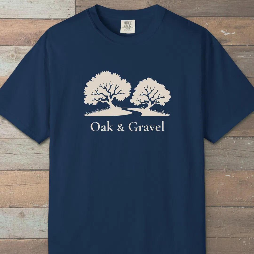 Oak Grove Path T-Shirt Navy Outdoor Nature Tee