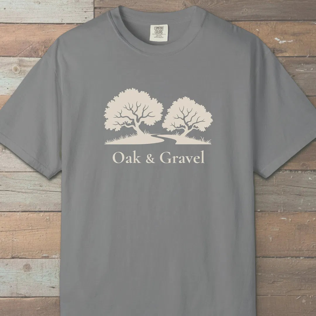 Oak Grove Path T-Shirt Grey Outdoor Nature Tee