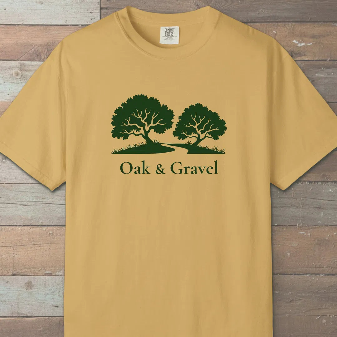 Oak Grove Path T-Shirt Mustard Outdoor Nature Tee