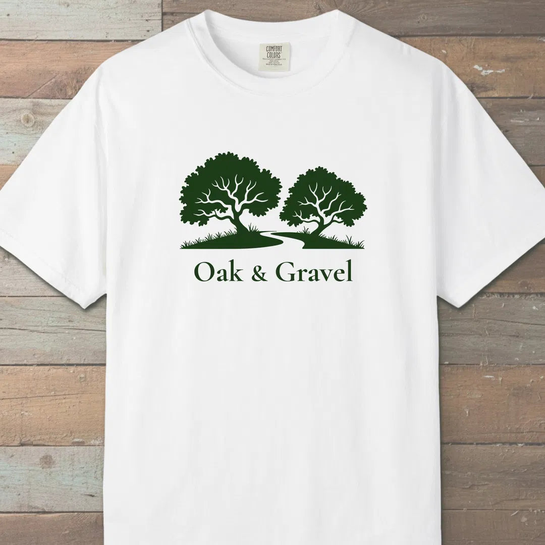 Oak Grove Path T-Shirt White Outdoor Nature Tee