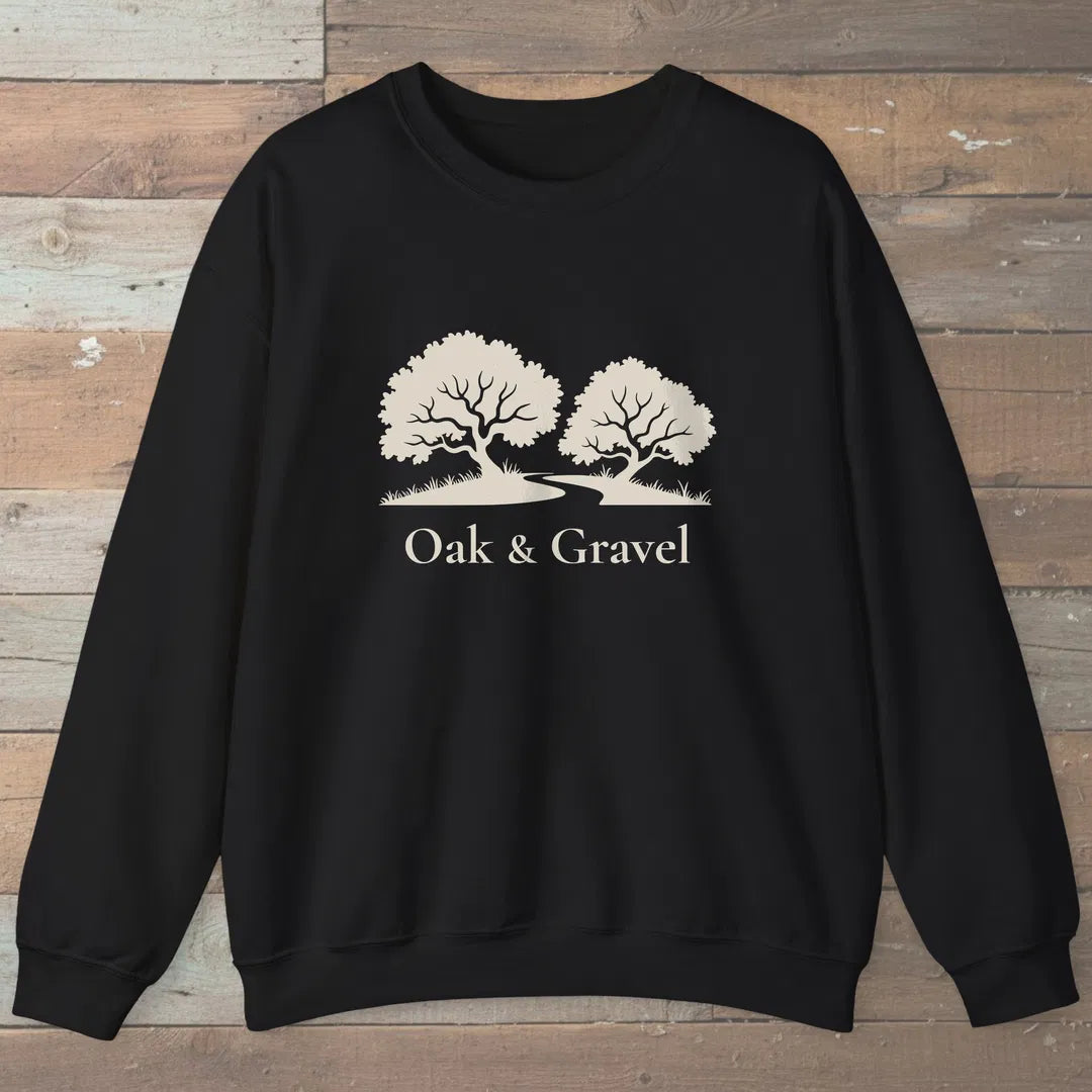 Oak Grove Path Sweatshirt Black Outdoor Nature Tee