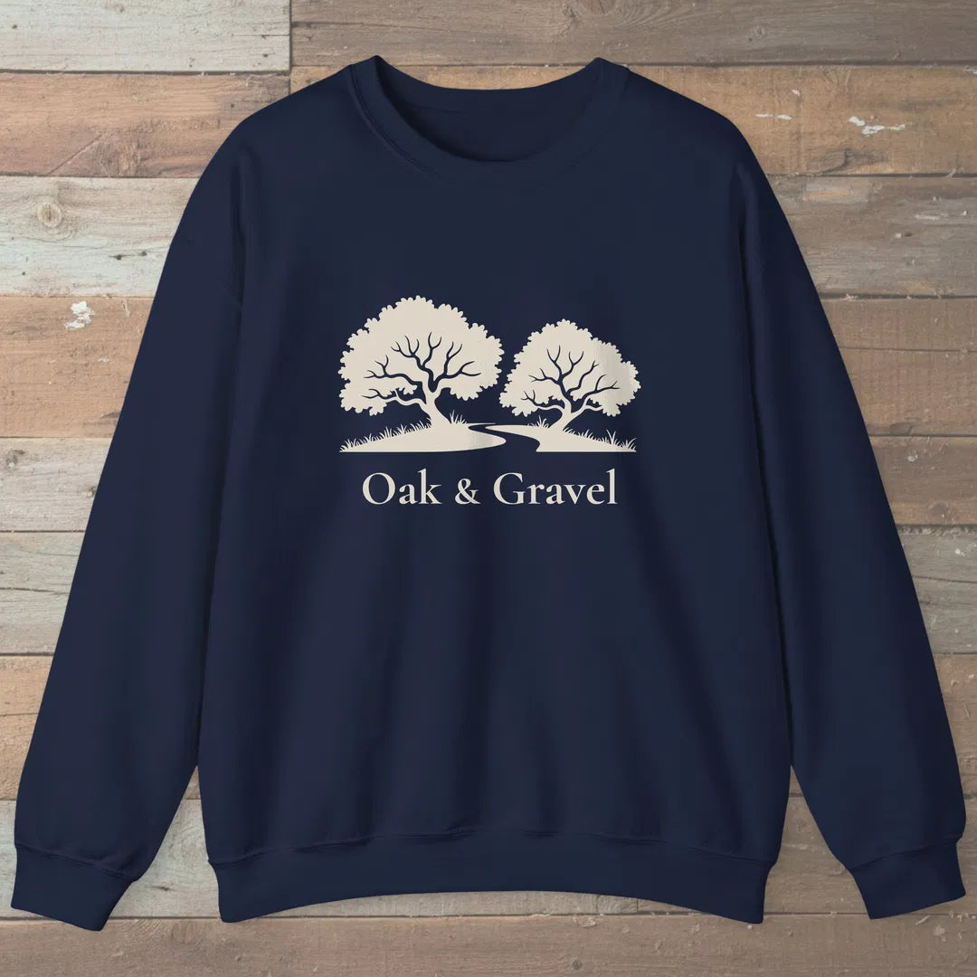 Oak Grove Path Sweatshirt Navy Outdoor Nature Tee
