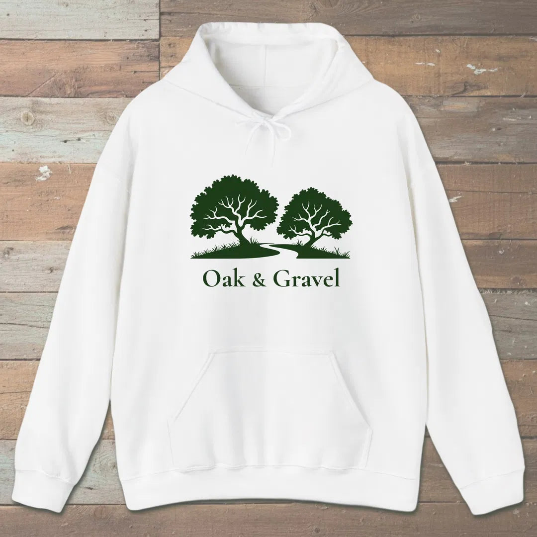 Oak Grove Path Hoodie White Outdoor Nature Tee