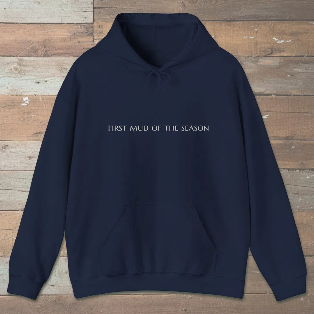 First Mud Hoodie Navy Outdoor Nature Tee