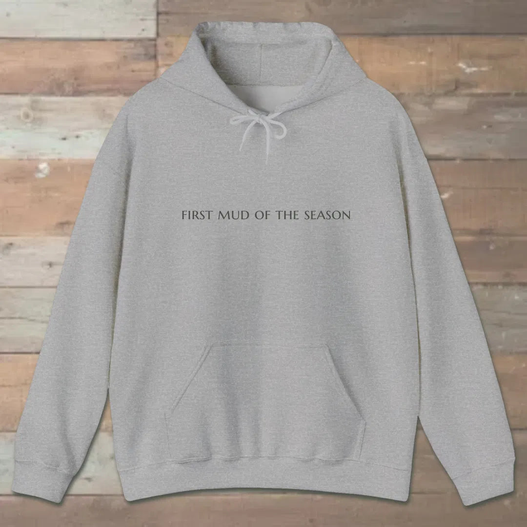 First Mud Hoodie Sport Grey Outdoor Nature Tee