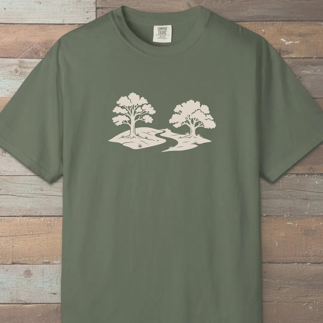 Still Grove Path T-Shirt Moss Outdoor Nature Tee