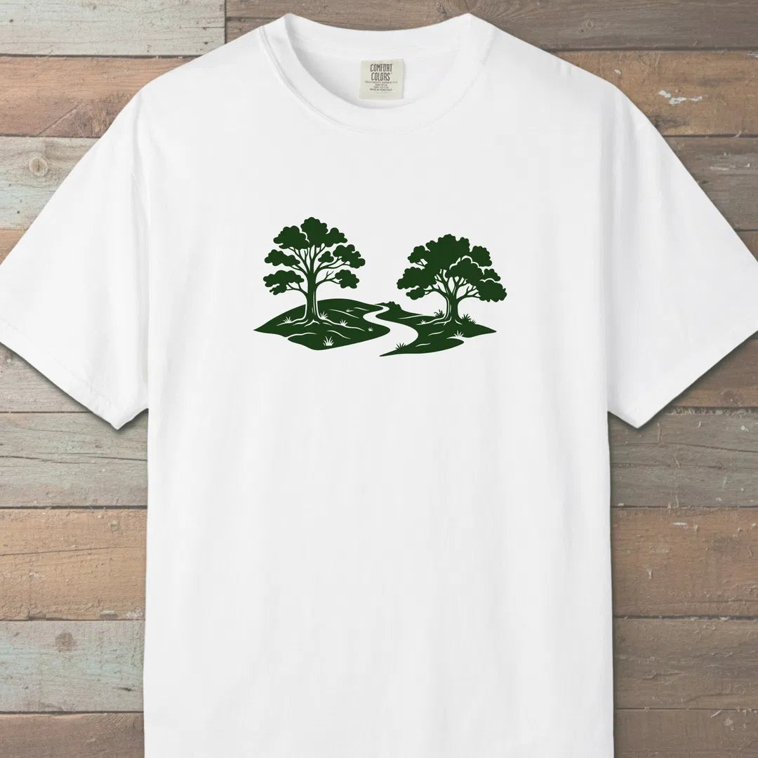 Still Grove Path T-Shirt White Outdoor Nature Tee