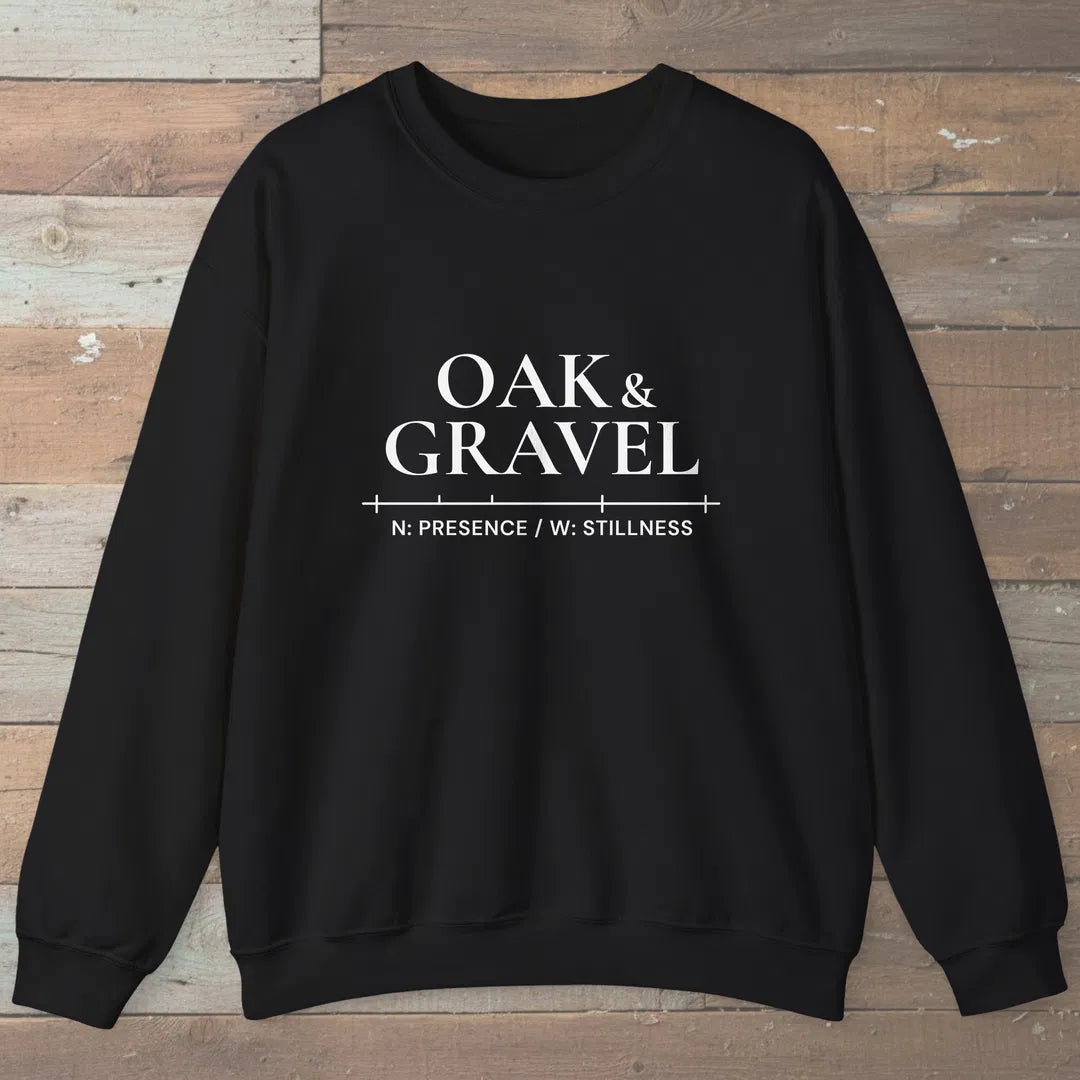 Oak Meridian Sweatshirt Black Outdoor Nature Tee