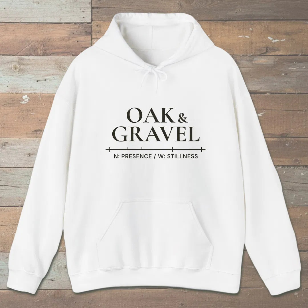 Oak Meridian Hoodie White Outdoor Nature Tee