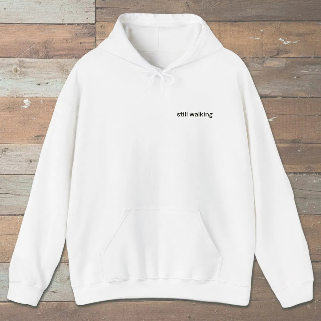 Still Walking Hoodie White Outdoor Nature Tee