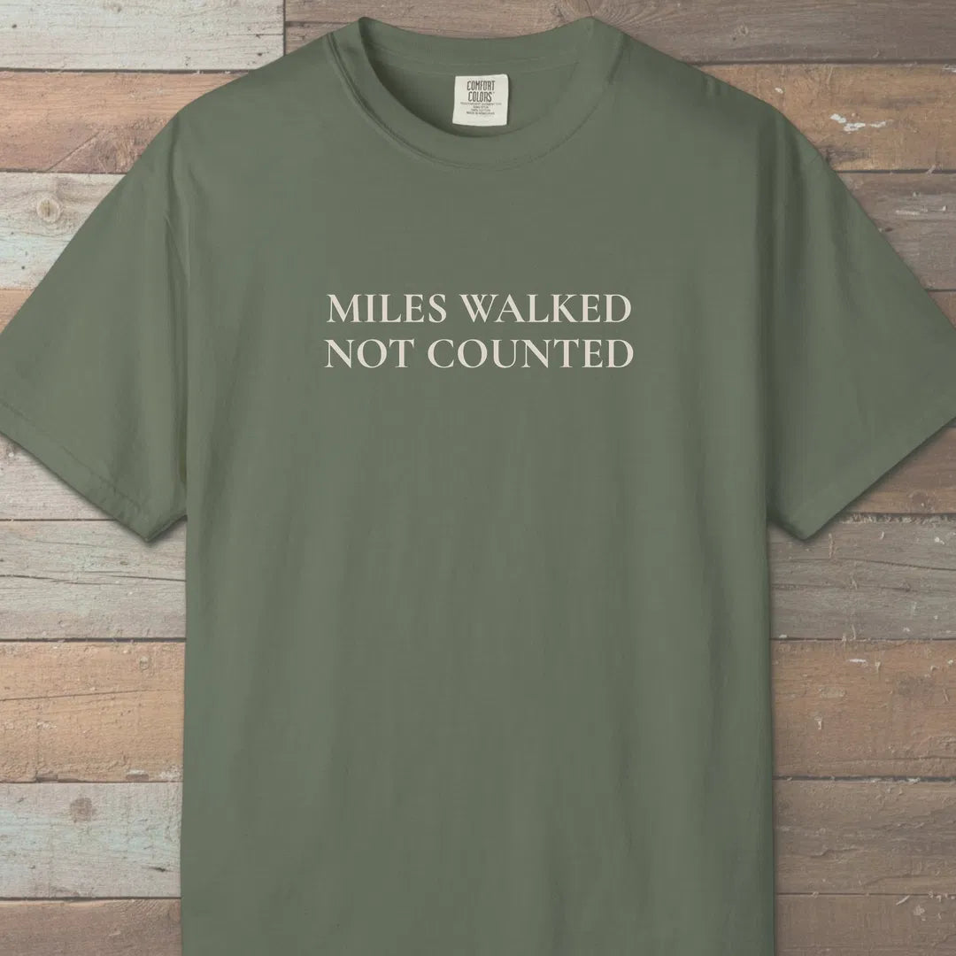 Miles Uncounted T-Shirt Moss Outdoor Nature Tee