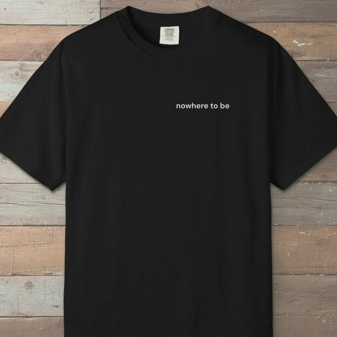 Nowhere To Be Trail T-Shirt Black Outdoor Nature Tee