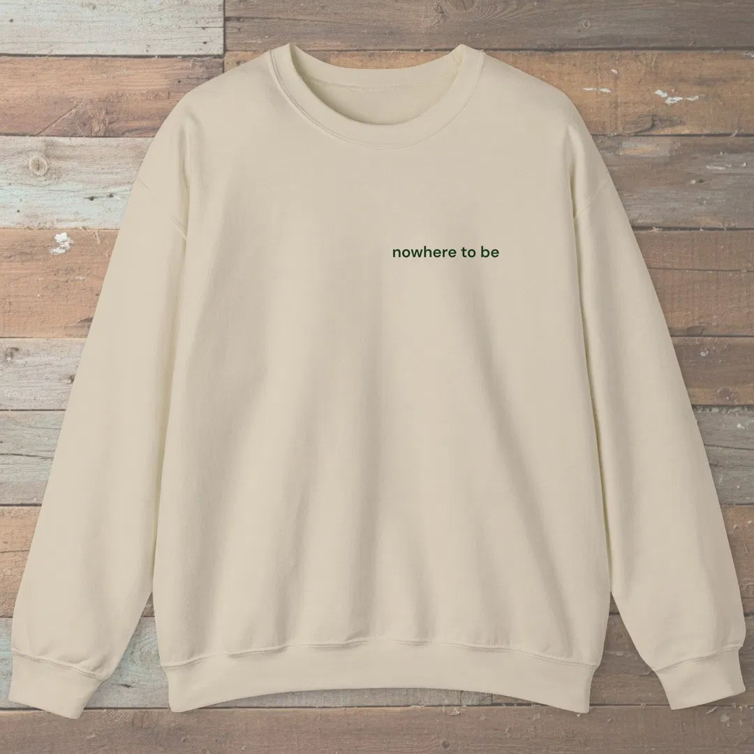 Nowhere To Be Trail Sweatshirt Sand Outdoor Nature Tee