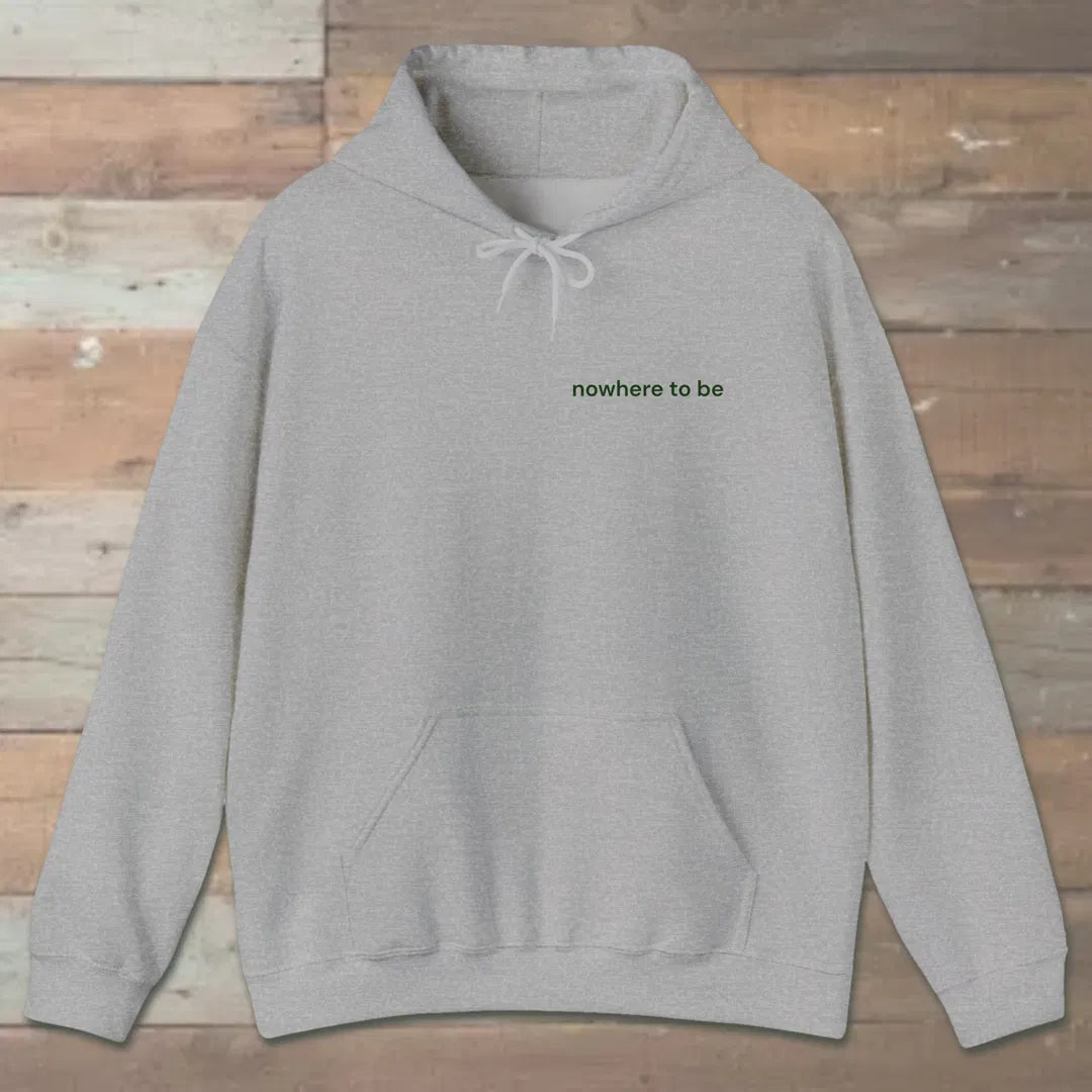 Nowhere To Be Trail Hoodie Sport Grey Outdoor Nature Tee
