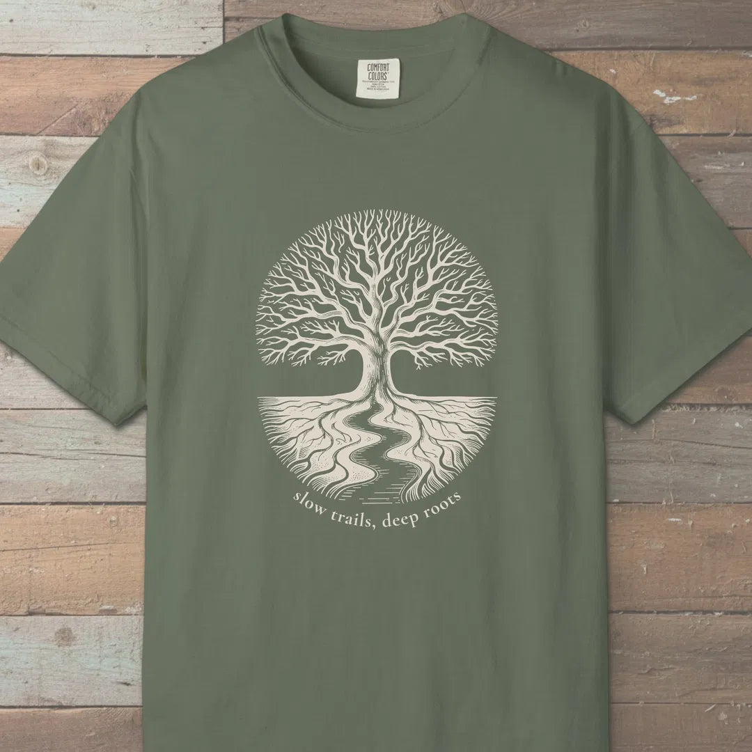 Slow Trails Grove T-Shirt Moss Outdoor Nature Tee
