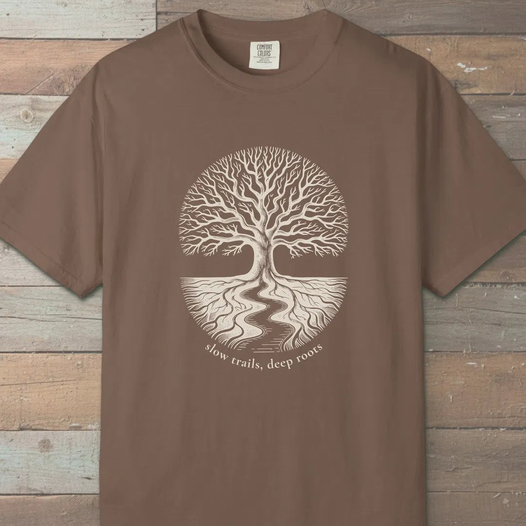 Slow Trails Grove T-Shirt Espresso Outdoor Nature Tee
