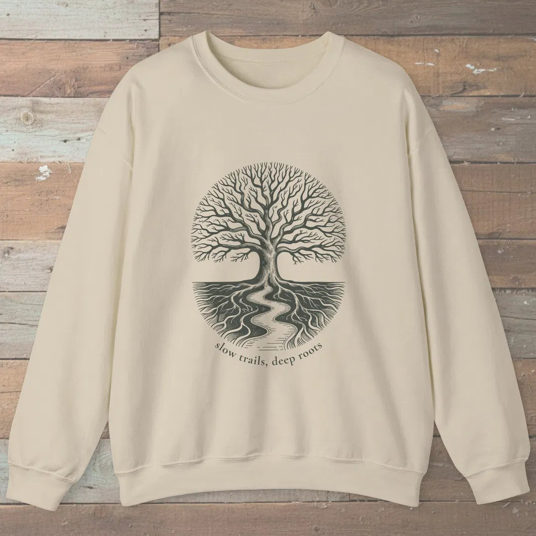 Slow Trails Grove Sweatshirt Sand Outdoor Nature Tee
