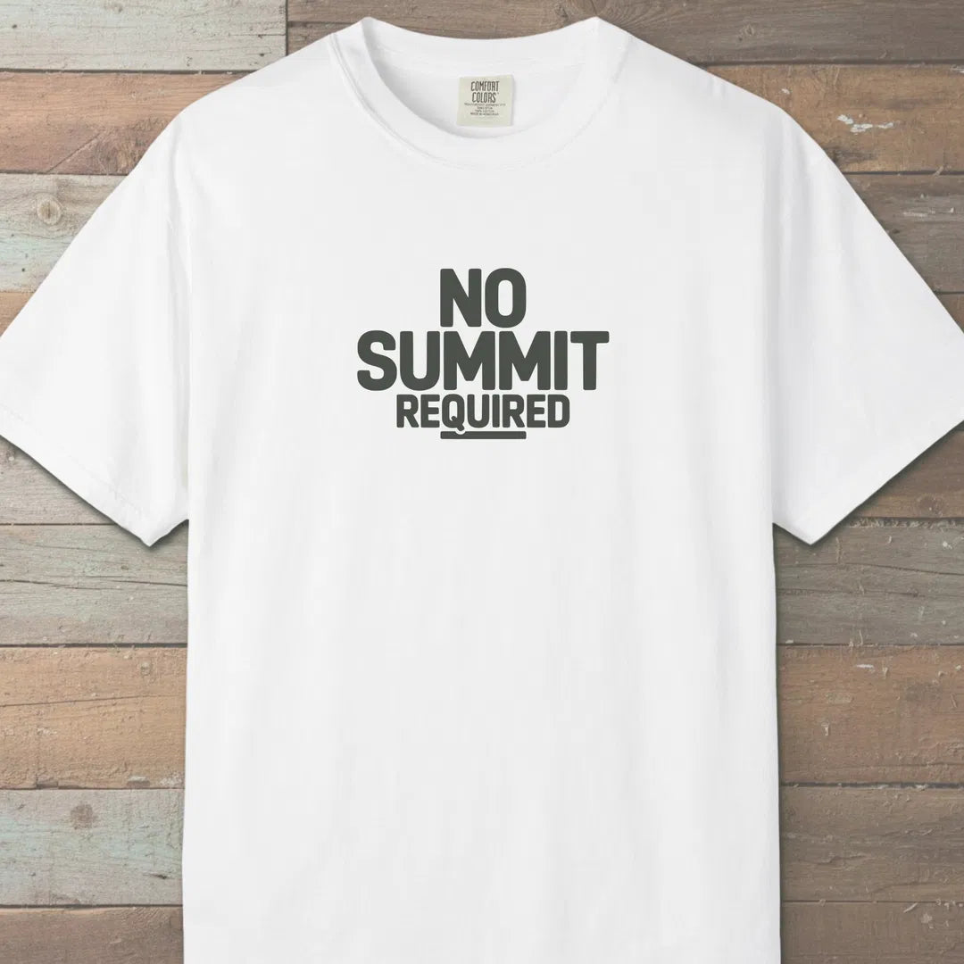 No Summit Path T-Shirt White Outdoor Nature Tee