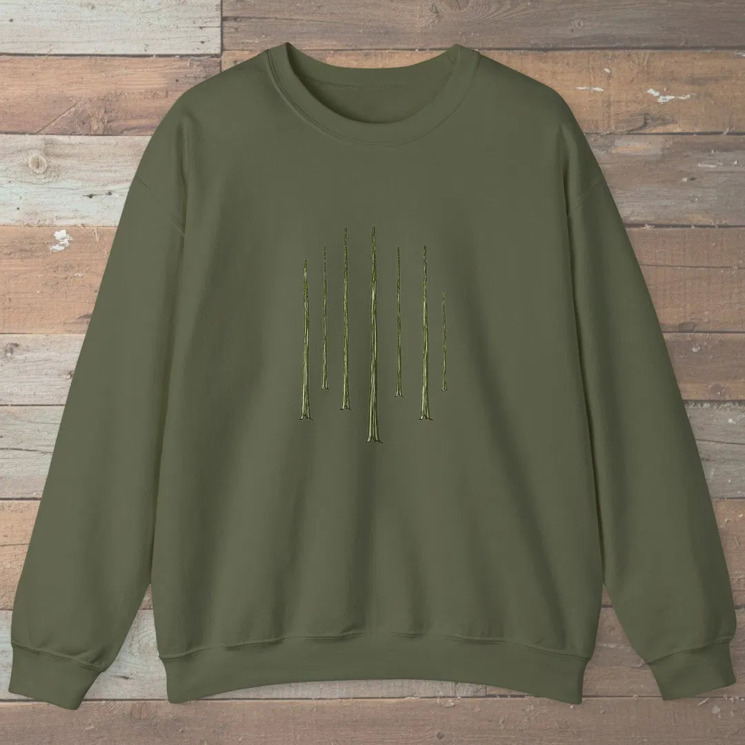 The Quiet Ones Sweatshirt Military Green Outdoor Nature Tee